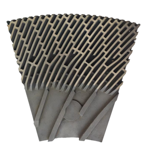 Wood fiber refiner plate